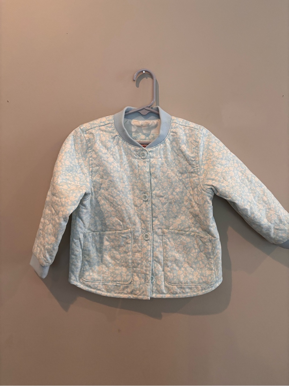 Cat & Jack Light Blue Floral Quilted Jacket